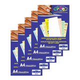 Kit C 5 Pct Papel Vergê A4 Branco 180g Off Paper 250 Folhas