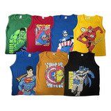 Kit C 5 Regatas Menino Infantil Masculina Temática