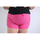 Kit C 5 Short Feminino Malha Canelada Para Gravida Gestante