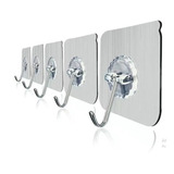 Kit C 5 Suportes Gancho Em Aço Inox P Pendurar Utensílio