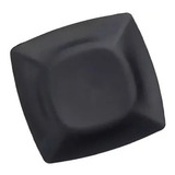 Kit C 50 Prato Quadrado Plastico P Refeições Lanches Preto