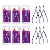 Kit C 6 Alicates Cutícula 777 Profissional Aço Inox Mundial