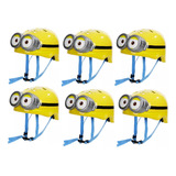 Kit C 6 Capacetes De Proteção Minion Infantil Skate Patins