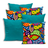 Kit C 6 Capas De Almofadas 40x40cm Gorgurinho C Zíper Romero tiffany