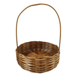 Kit C 6 Cesta Decorativo De Bambu Fraldeira 20 Cm Presente