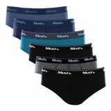 Kit C 6 Cuecas Mash Slip 10 04 100 Algodão