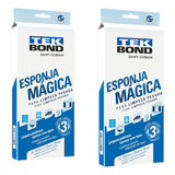 Kit C 6 Esponjas Mágica Tekbond Para Limpeza Pesada