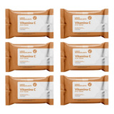 Kit C  6 Lenço Demaquilante Vitamina C Anti idade Dermachem