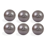 Kit C 6 Mini Bola Overball Funcional Pilates Fitness Vollo