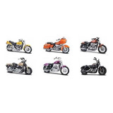 Kit C 6 Miniaturas Harley Davidson Series 38 Maisto 1 18