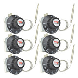 Kit C 6 Termostato Analógico Tiwa 50 300 30a S Bucha Curto