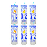 Kit C 6 Velas Brancas 7 Dias 260g De Qualidade Ante Chamas