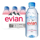 Kit C 6un Água Mineral S Gás Francesa Evian Pet 330ml
