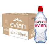 Kit C 6un Água Mineral S Gás Francesa Evian Pet 750ml
