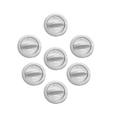Kit C 7 Botões Brastemp Deville Aro Branco Cozinha Fogão