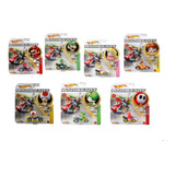 Kit C 7 Carrinhos Mario Kart Hot Wheels Mattel