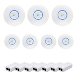 Kit C 7uni Access Point Ubiquiti Unifi U6 Plus Fonte Poe