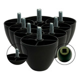 Kit C 8 Pé De Sofá Rack Comoda 5cm Plastico Pézinho Reforç