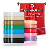 Kit C 9 Toalha De Banho Gigante 80 X 1 50 Atacado Brinde
