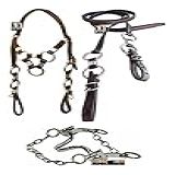 Kit Cabeçada 3 Argolas - Rédea 4 Argolas - Freio Para Cavalo
