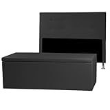 Kit Cabeceira E Calçadeira Baú Solteiro 0-90m Berlim Corano Preto - Pallazio