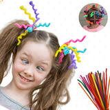 Kit Cabelo Maluco Penteado Divertido Hastes Flexivel Chenile