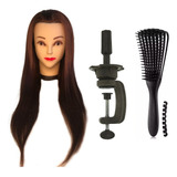 Kit Cabelos Cabeça De Boneca Sintético Cabeleireiro Esco
