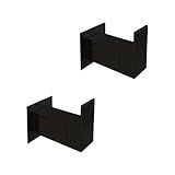 Kit Cabide Para Toalha Gancho 2 Unidades Aço Inox 304 Preto Fosco -Q-C1PF-2-