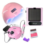 Kit Cabine Sun5   Lixadeira Motor Porquinho   Coletor Grelha Cor Rosa 110v 220v  bivolt 