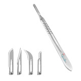 Kit   Cabo De Bisturi N  4 Aço Inox   Laminas