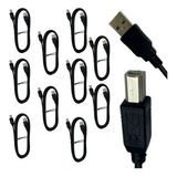 Kit Cabo De Impressora Com Conector Usb Le 902 3mt C 10un Cor Preto