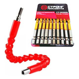 Kit Cabo Extensor Flexível 29 5cm Com Bits Ph2 Fenda Philips
