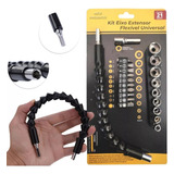 Kit Cabo Extensor Flexível Eixo Alongador Pàrafusadeira Bit