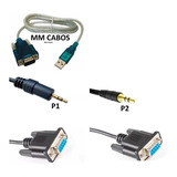 Kit Cabo Recovery Rs 232 Db9 Usb Cabo Db9 P2 Cabo Db9 P1