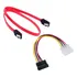 Kit Cabo Sata De Dados + Molex 4pin P/ Sata (hds, Ssds, Dvd)