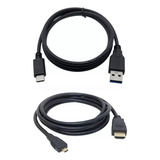 Kit Cabos De Video Hdmi E Dados Usb P Gopro Hero 5 Black
