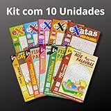 Kit Caça Palavras Com 10 Revistas Nível Fácil Médio Difícil Ed 1
