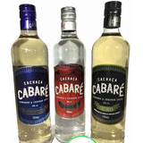 Kit Cachaças Cabaré 700ml ouro Prata Amburana 