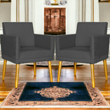 Kit Cadeira Poltrona Decorativa Confortável De