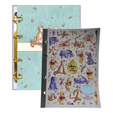 Kit Caderno Argolado Colegial Pooh 1 Bloco Refil Tilibra