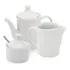 Kit Café Chá Bule Leiteira E Açucareiro Porcelana Latte Art