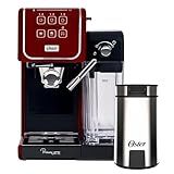 Kit Cafeteira PrimaLatte Touch Red E Moedor De Café Oster 220V