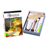 Kit Caipirinha Copo Tabua De Madeira Socador Colher E Faca