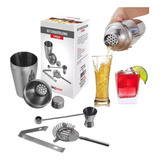 Kit Caipirinha Drinks Coqueteleira Com 5 Peças Em Aço Inox