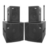 Kit Caixa Amplificada Ativo 10 Ti Sub 18 Compact 2600w