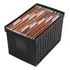 Kit Caixa Arquivo Movel Largo Preto 25 Pasta Suspensa Kraft