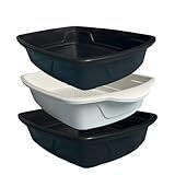 Kit Caixa Bandeja Higênica Diário Para Areia De Gato Com Duas Bandejas E Uma Peneira Cat Clean Produto Pático Para O Seu Dia A Dia Preto