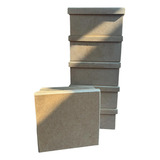 Kit Caixa Com 6 Para Casamento Mdf Cru 17x17x8