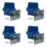 Kit Caixa De Passagem Refletor Piscina 4 Unidades Tampa Inox X