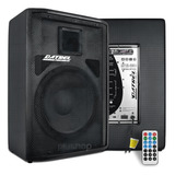 Kit Caixa De Som Ativa Passiva 500w Rms Usb Cabo 10m